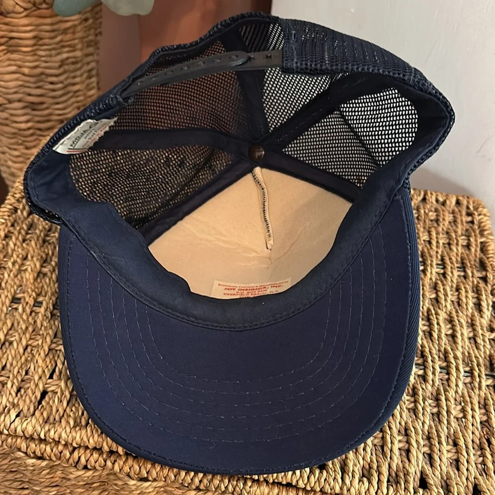 Vintage Moja Joy Insignia men’s Top Gun patch Navy Blue Trucker mesh OS Hat